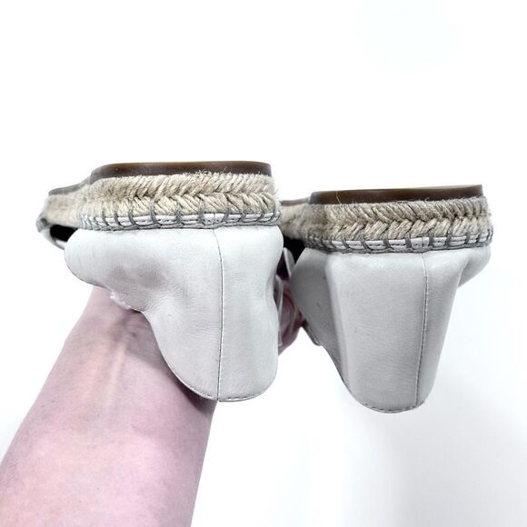 Eileen fisher white leather espardrille shoe 7.5 - Picture 6 of 8